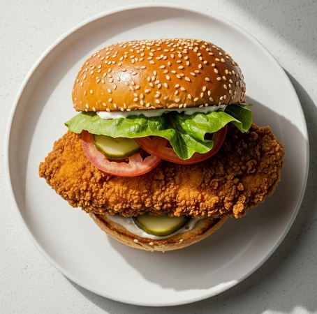 Nacho King Chicken Burger With Fries & Drink 