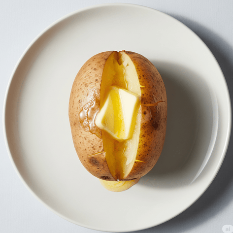 Loaded Baked Potatoes With Butter 