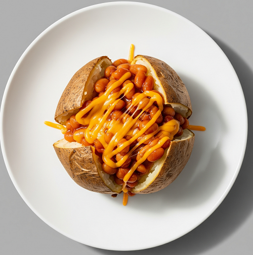 Loaded Baked Potatoes With Beans 