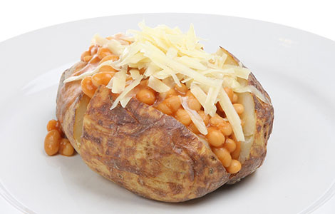 Cheese and Beans Hot Potato